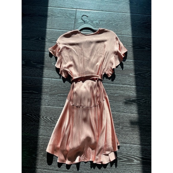 SAYLOR SATIN MINI DRESS SIZE SMALL BLUSH - Picture 5 of 5